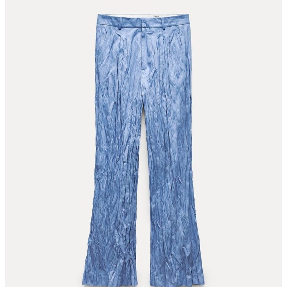 NWT Zara Blue Pleated Trousers size medium